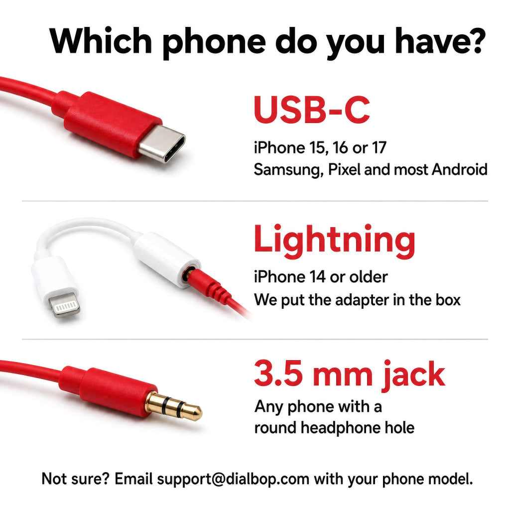 GetRingGO™ Retro Phone Handset Compatible with iPhone & Android