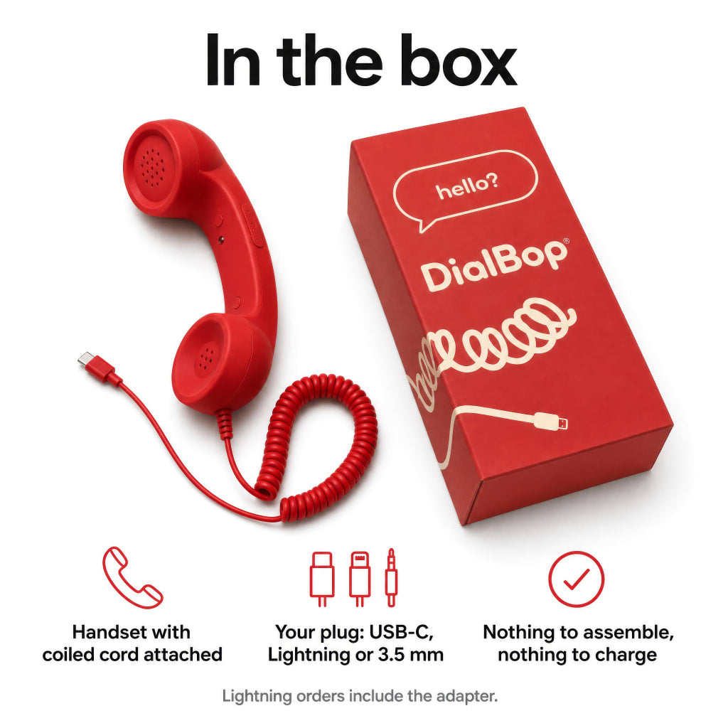 GetRingGO™ Retro Phone Handset Compatible with iPhone & Android