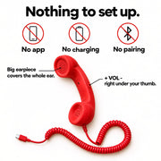 GetRingGO™ Retro Phone Handset Compatible with iPhone & Android