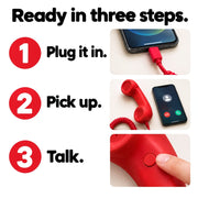 GetRingGO™ Retro Phone Handset Compatible with iPhone & Android