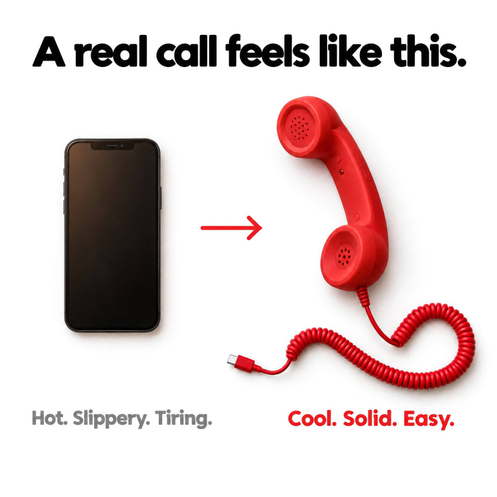 GetRingGO™ Retro Phone Handset Compatible with iPhone & Android